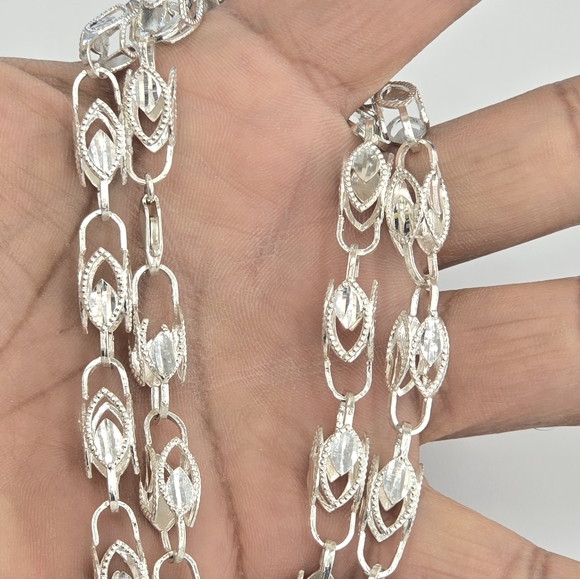 925 Sterling Silver Turkish Chain 7.5 mm 26 Inches